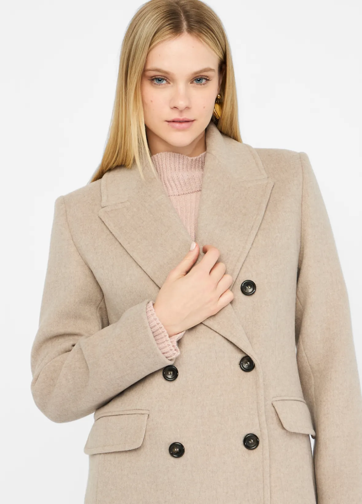 Cappotto doppiopetto in lana
