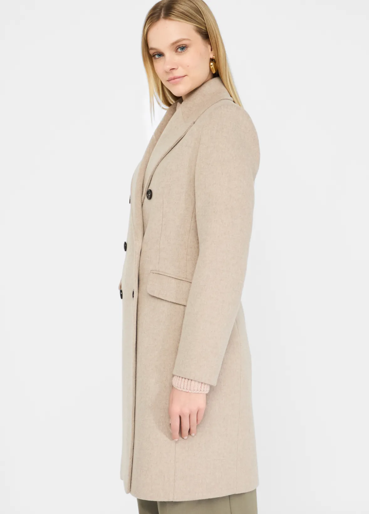 Cappotto doppiopetto in lana