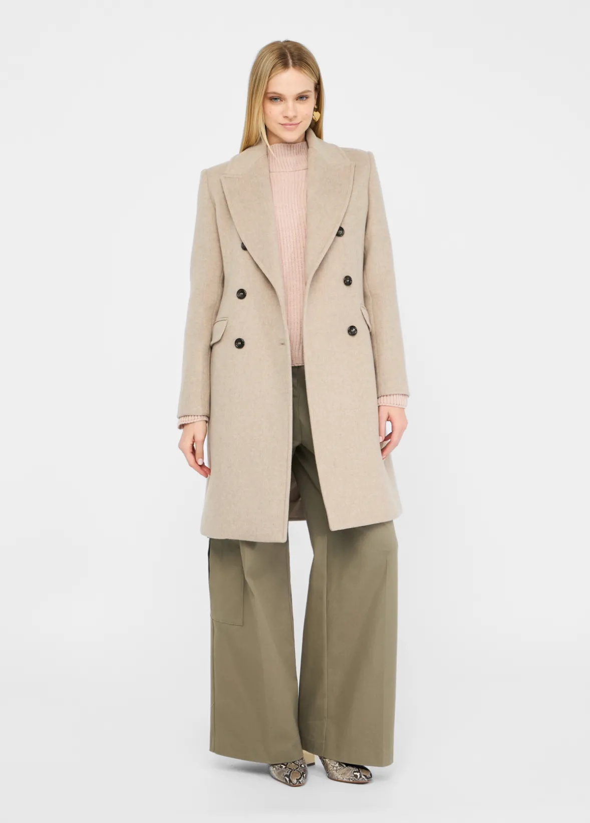 Cappotto doppiopetto in lana