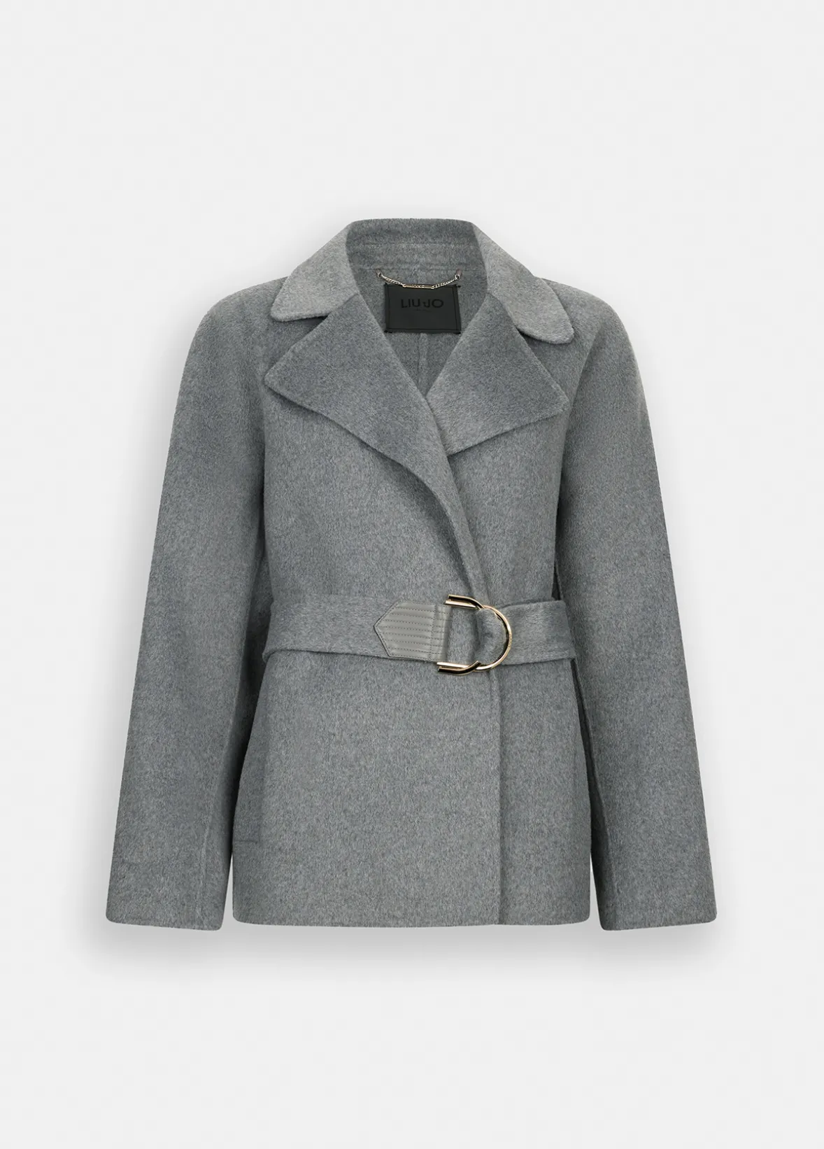 Cappotto in lana con cintura