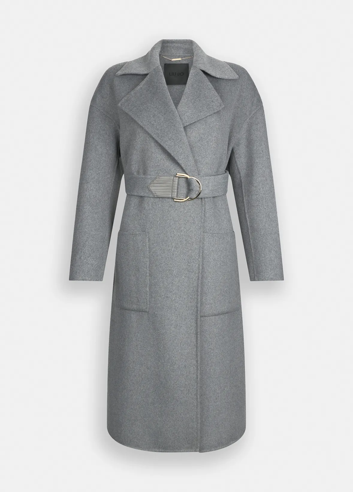 Cappotto in lana con cintura
