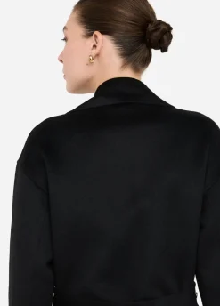 Cappotto in lana con cintura
