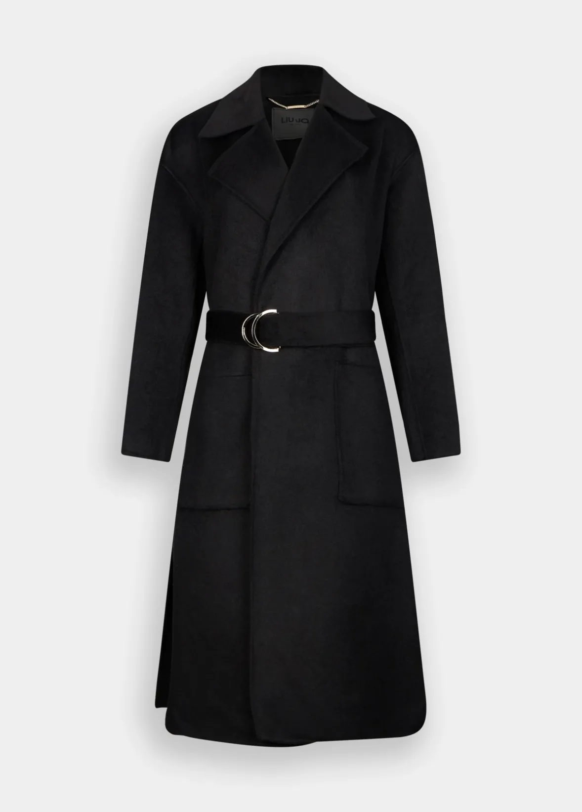 Cappotto in lana con cintura
