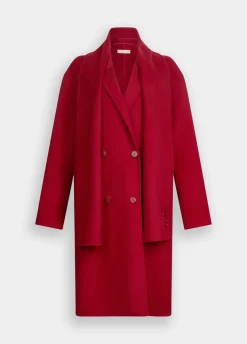 Cappotto in lana con sciarpa