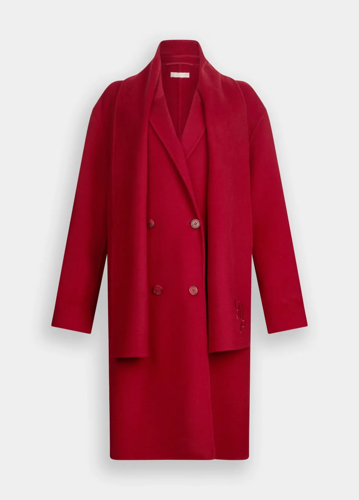 Cappotto in lana con sciarpa