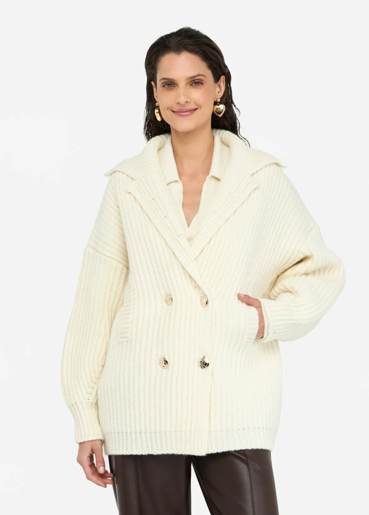 Cappotto in maglia di lana