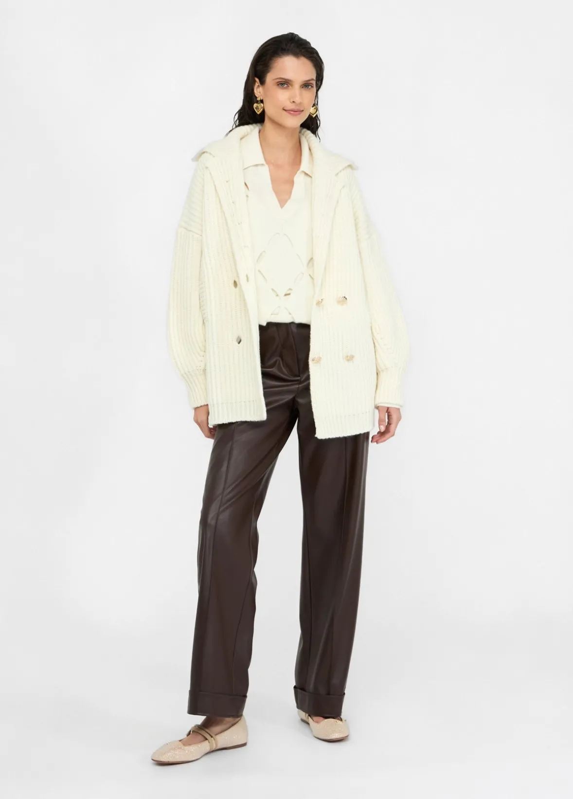 Cappotto in maglia di lana