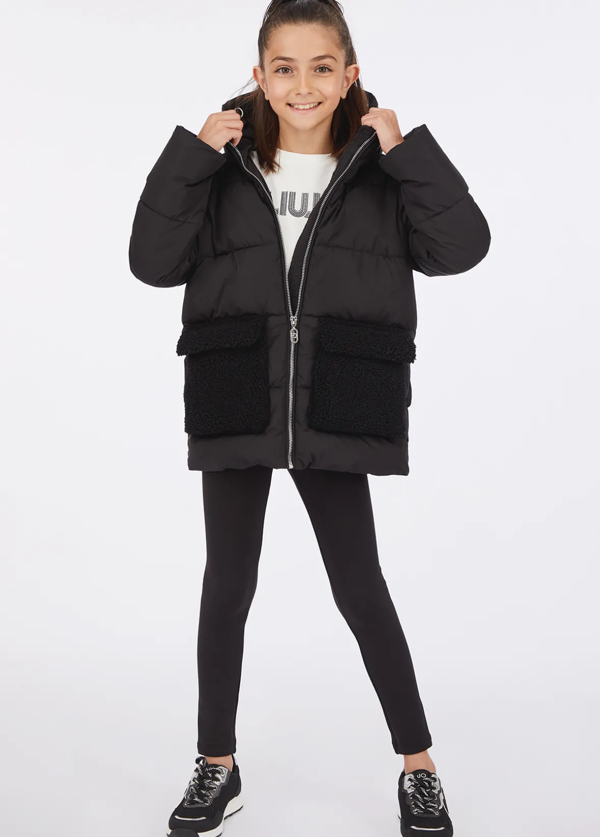 Cappotto in nylon trapuntato