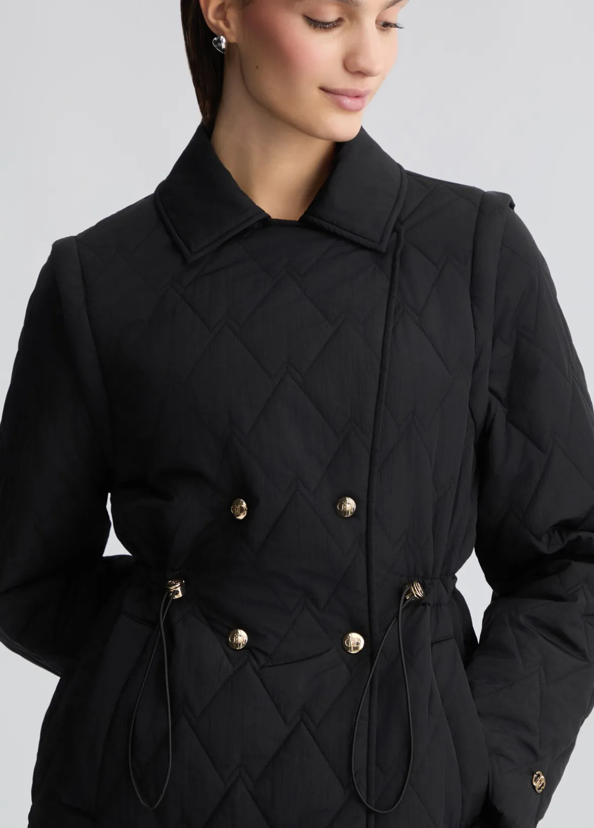 Cappotto in nylon trapuntato