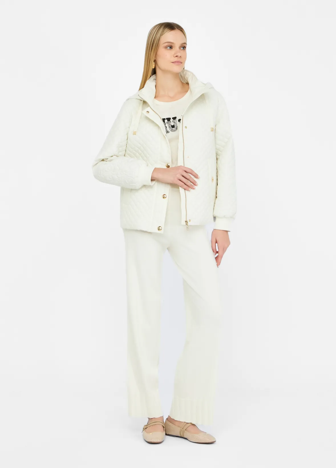 Cappotto in nylon trapuntato