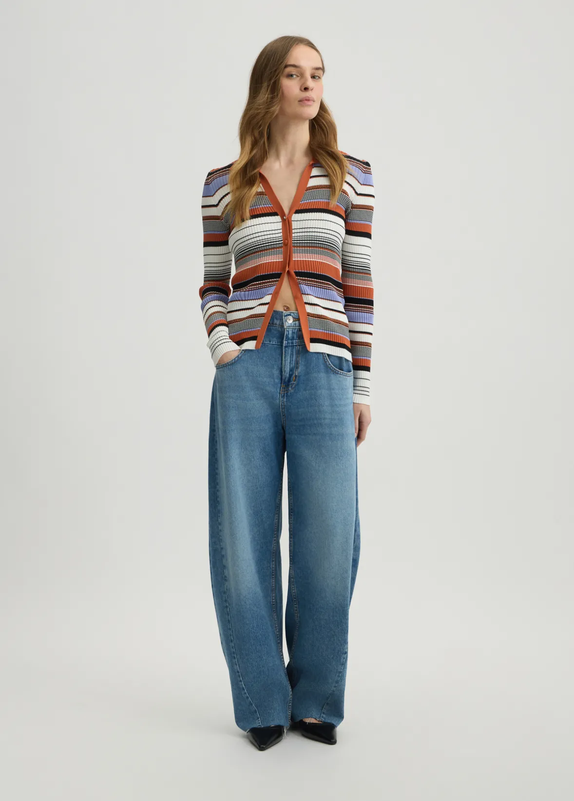 Cardigan a righe