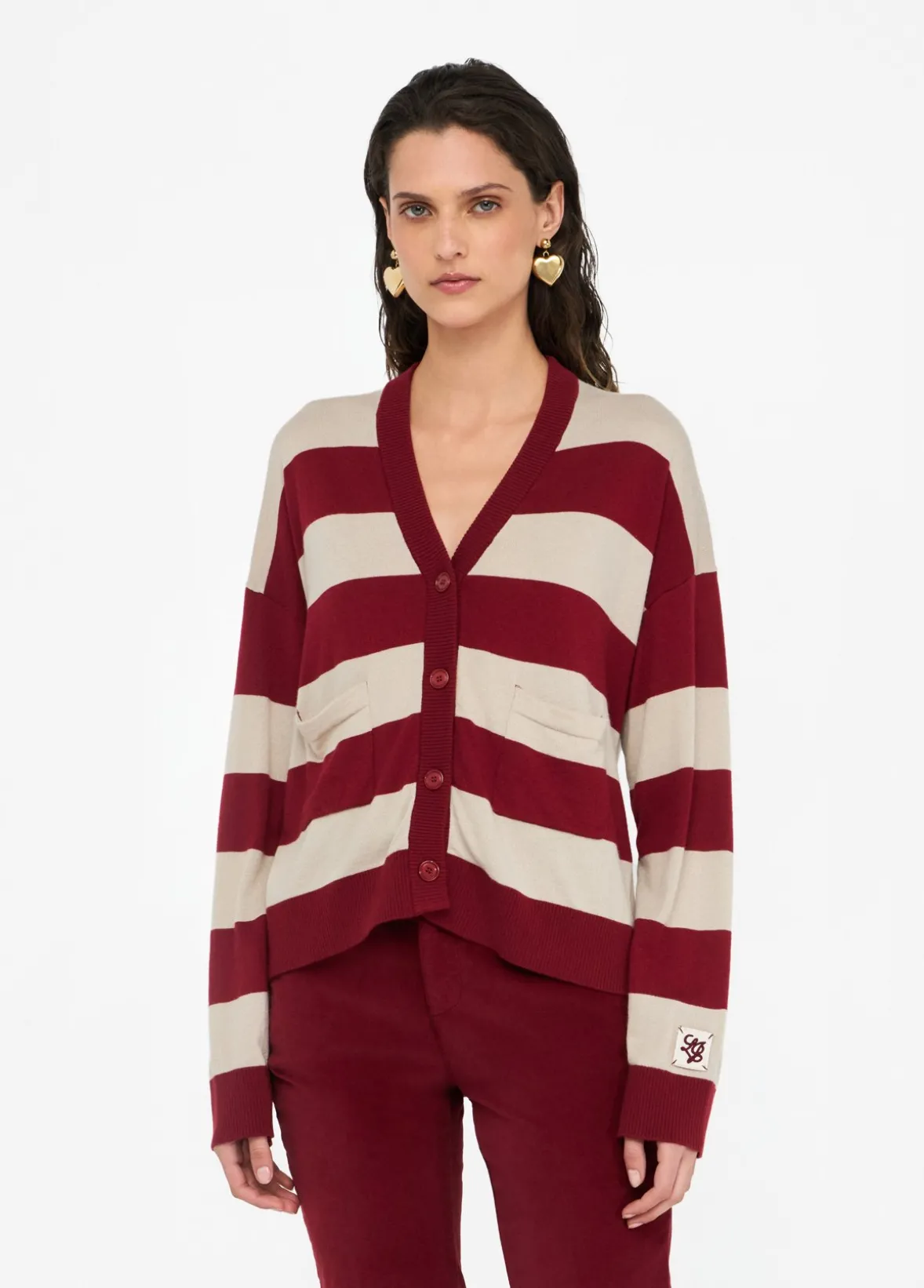 Cardigan a righe