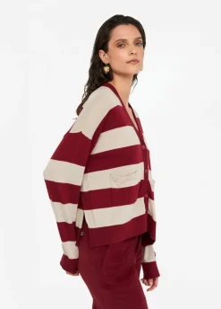 Cardigan a righe