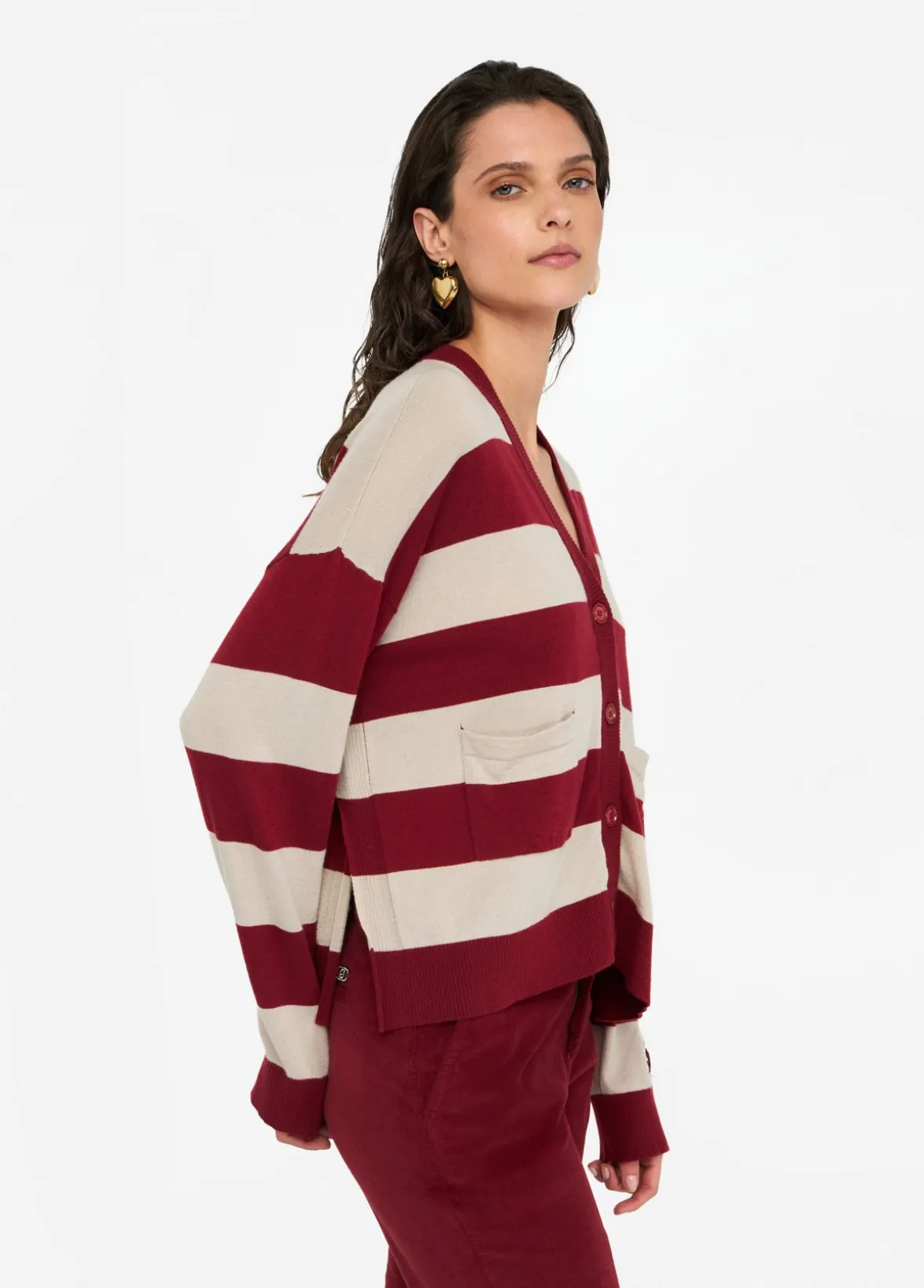 Cardigan a righe