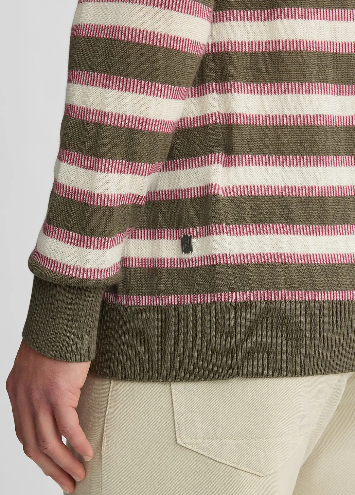Cardigan a righe in lana