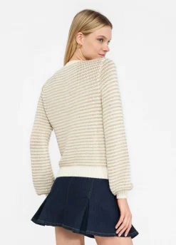 Cardigan a righe lurex®