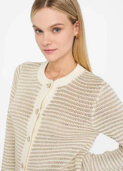 Cardigan a righe lurex®