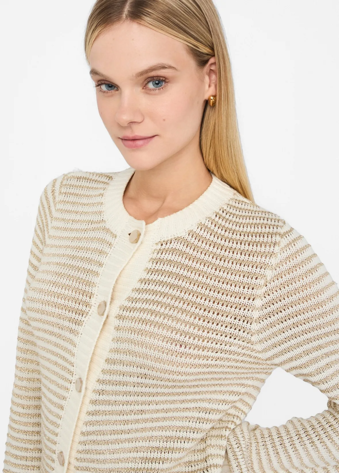 Cardigan a righe lurex®