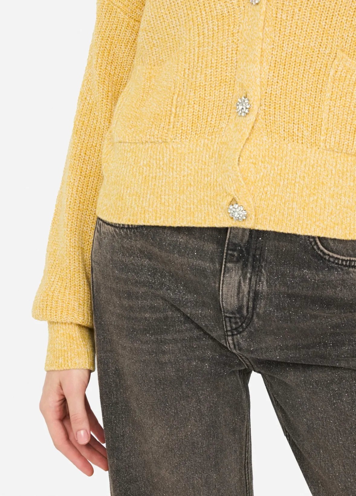 Cardigan con bottoni gioiello