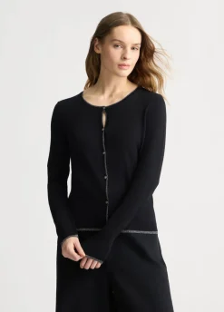 Cardigan con bottoni gioiello