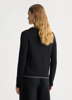 Cardigan con bottoni gioiello