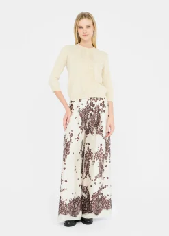 Cardigan con dettagli in pizzo