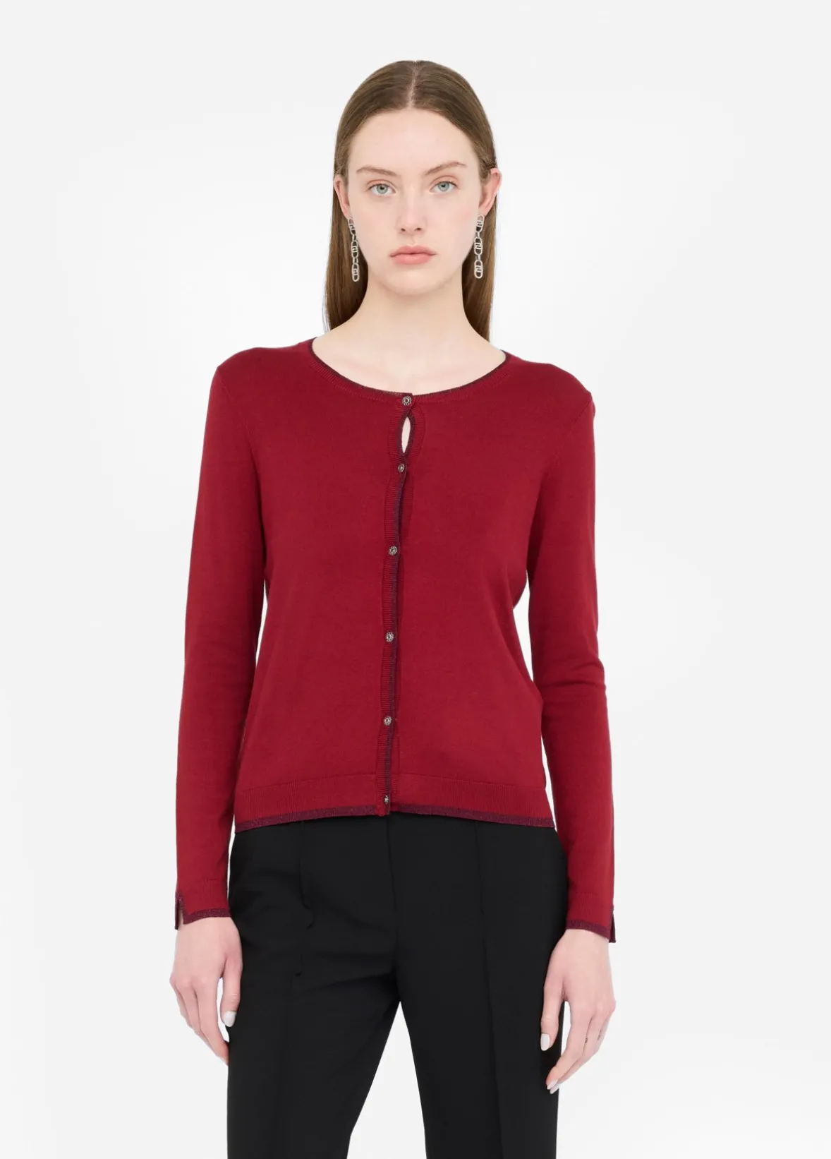 Cardigan con dettagli in lurex®