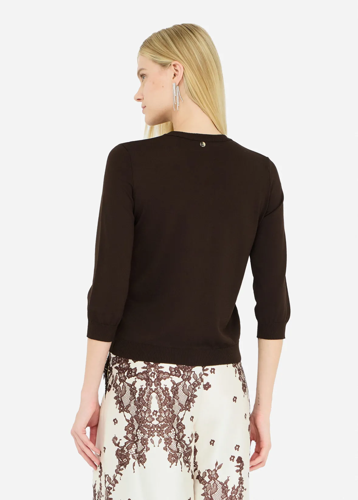 Cardigan con dettagli in pizzo