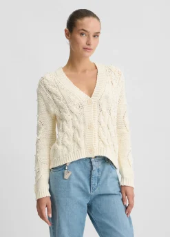 Cardigan con perle