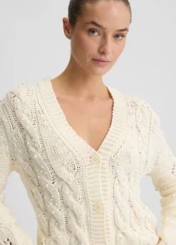 Cardigan con perle