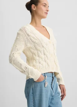 Cardigan con perle