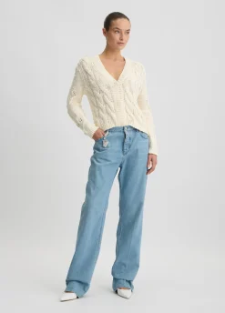 Cardigan con perle