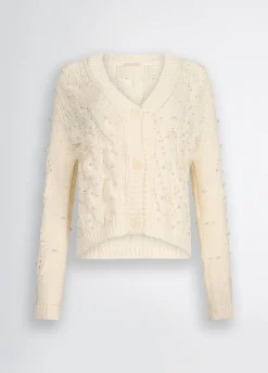Cardigan con perle