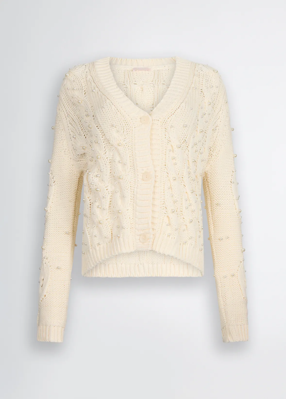 Cardigan con perle