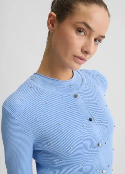 Cardigan con pietre gioiello