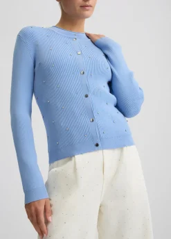 Cardigan con pietre gioiello