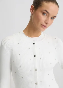 Cardigan con pietre gioiello