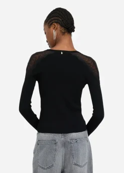 Cardigan con pizzo