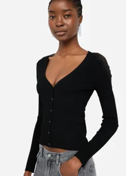 Cardigan con pizzo