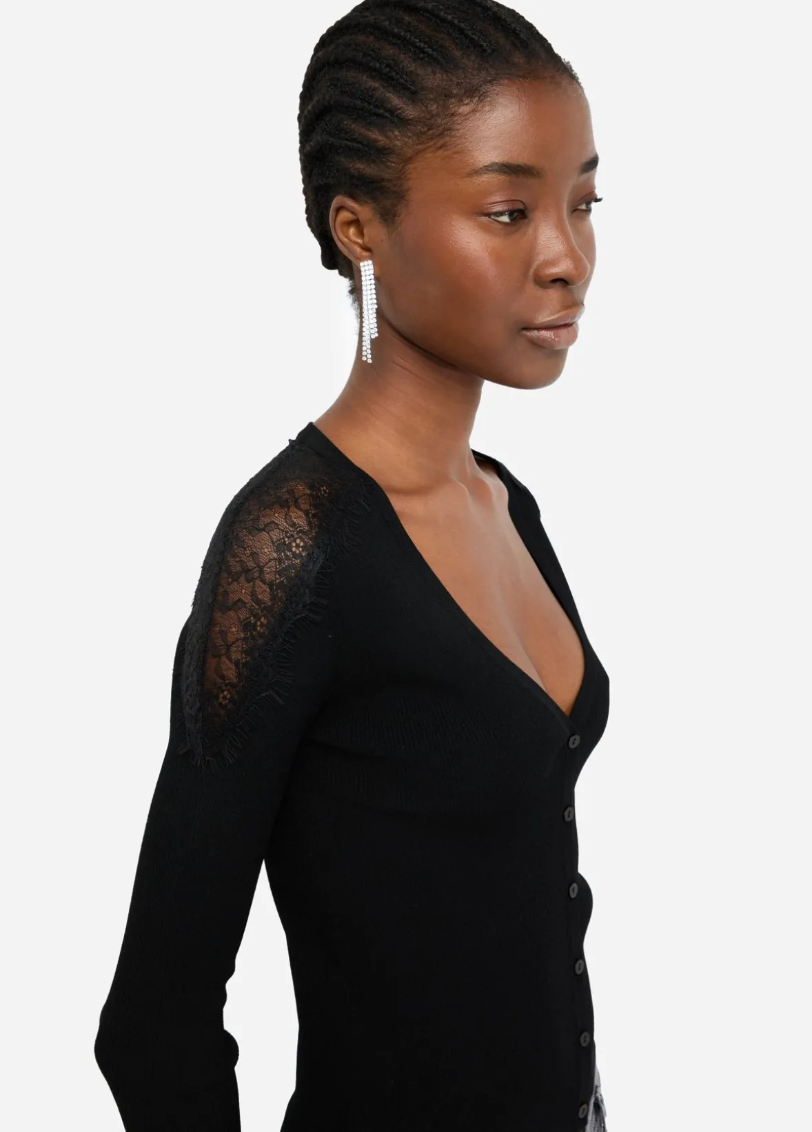 Cardigan con pizzo