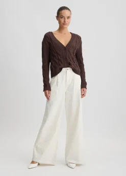 Cardigan con strass