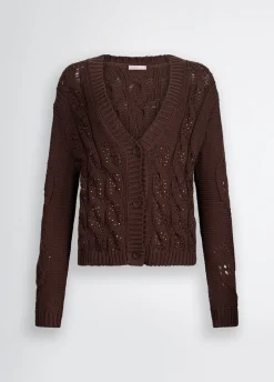 Cardigan con strass