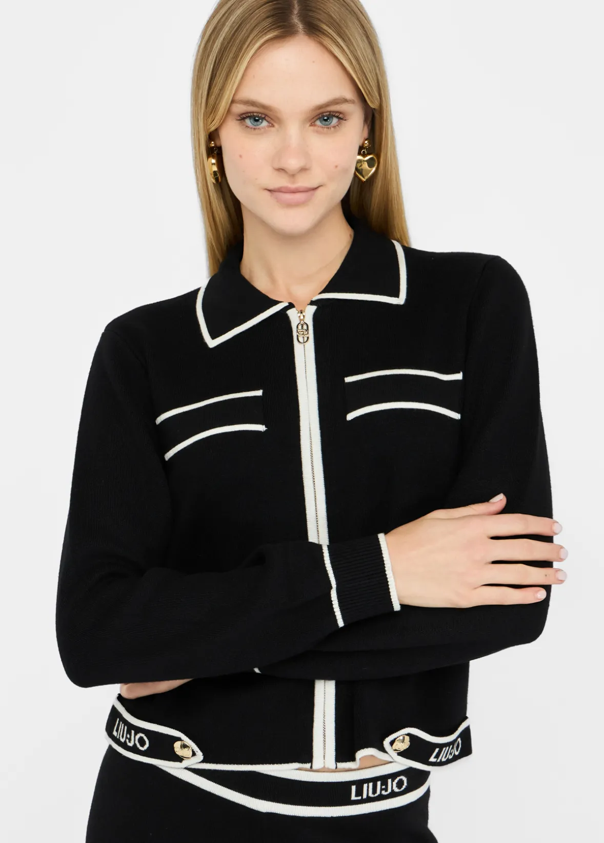 Cardigan con zip
