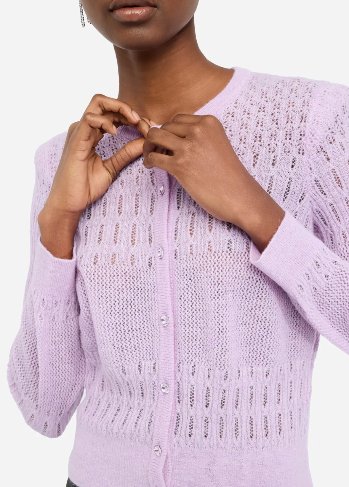 Cardigan in lana e alpaca