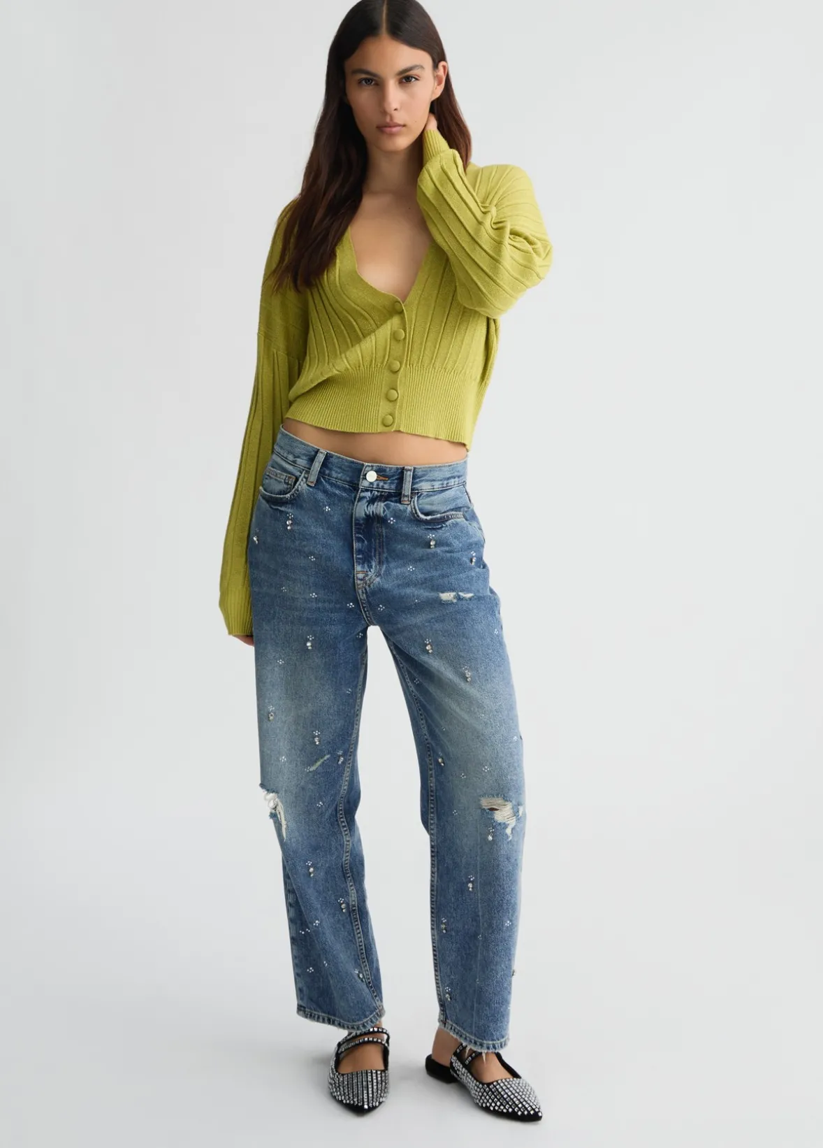 Cardigan in lurex®