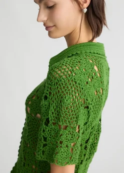 Cardigan in maglia crochet