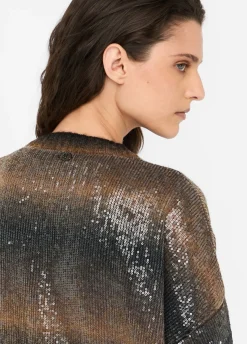 Cardigan lungo con paillettes