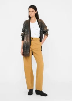Cardigan lungo con paillettes