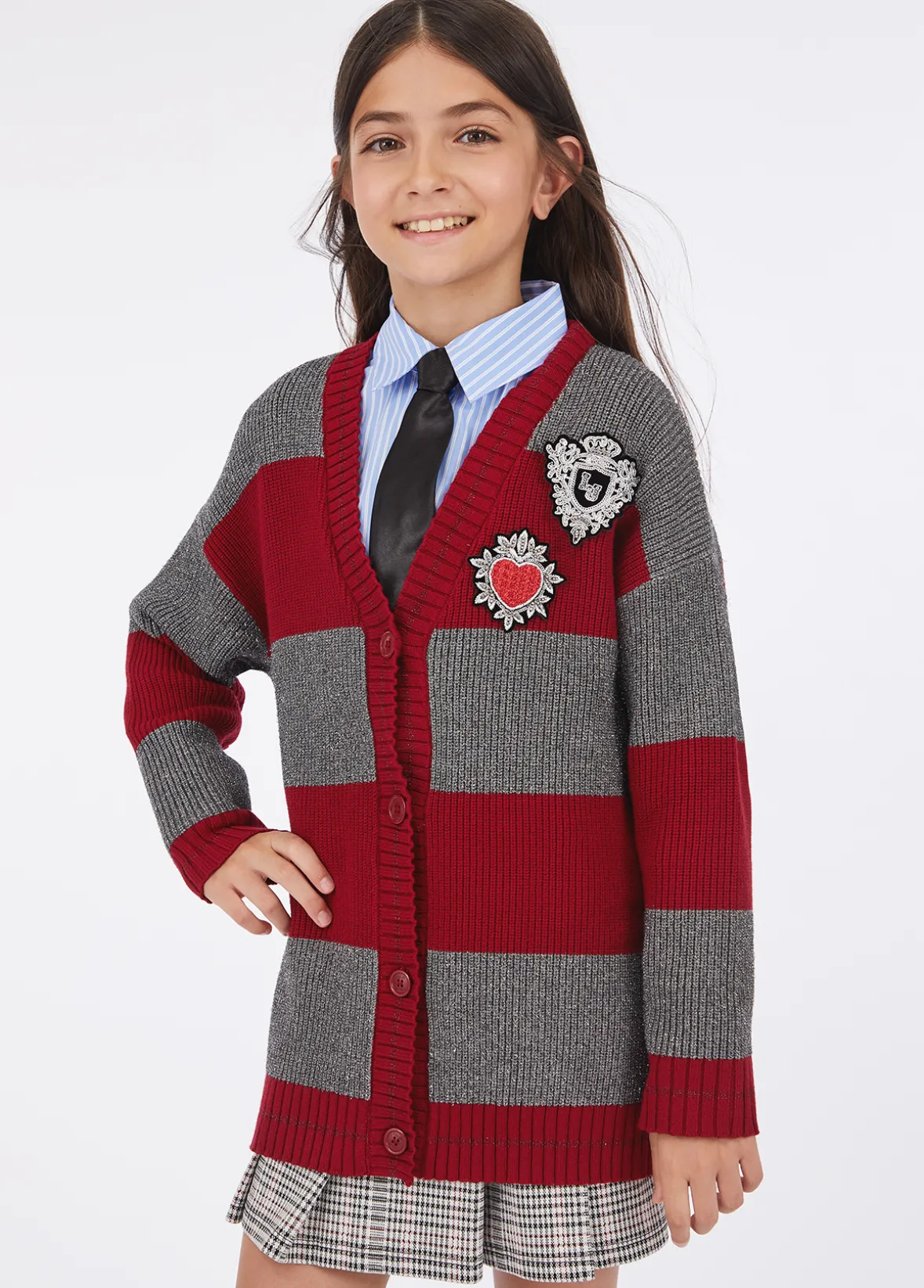 Cardigan lurex® a righe