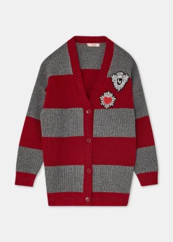 Cardigan lurex® a righe